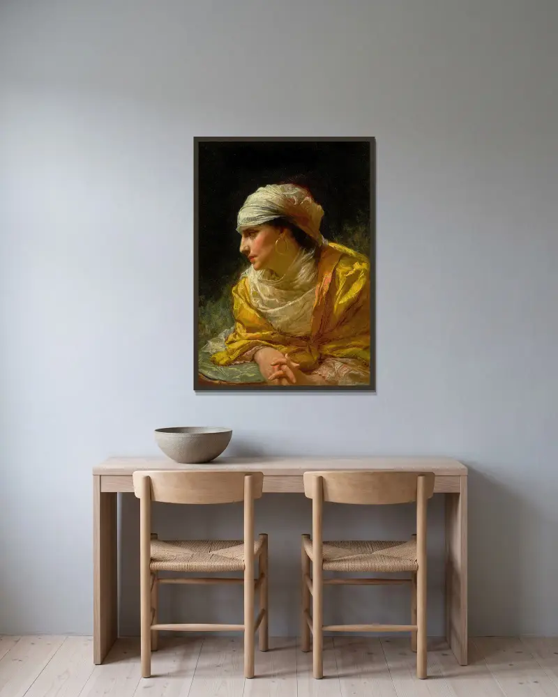 Der Blick von Frederick Arthur Bridgman gerahmt an einer Wand