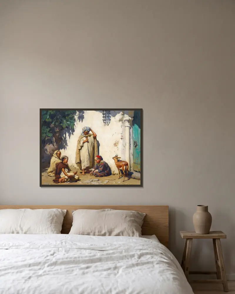 Mladý písař, Frederick Arthur Bridgman v rámu na stěně