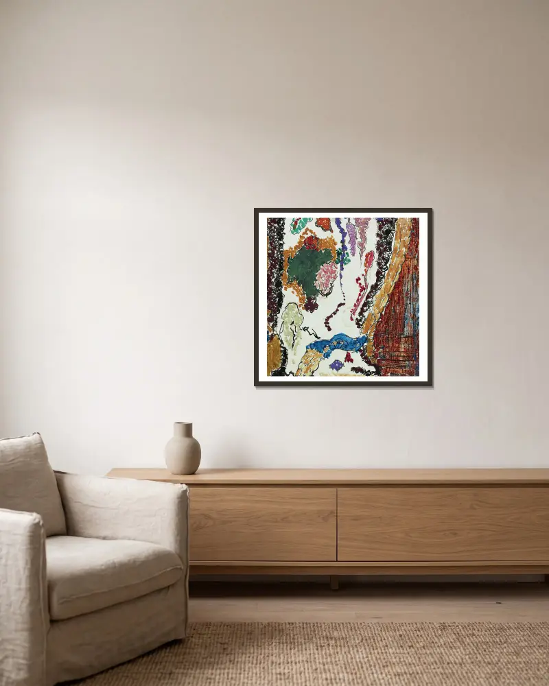 Židle, Arthur Dove v rámu na stěně