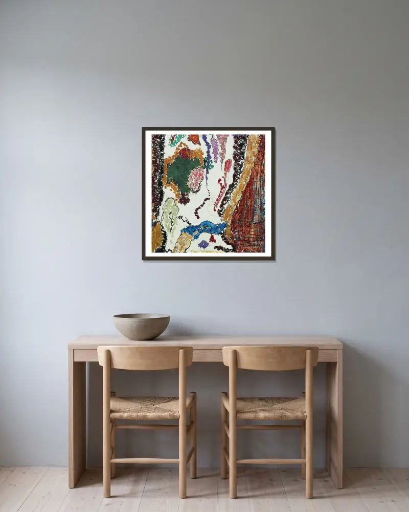 Židle, Arthur Dove v rámu na stěně
