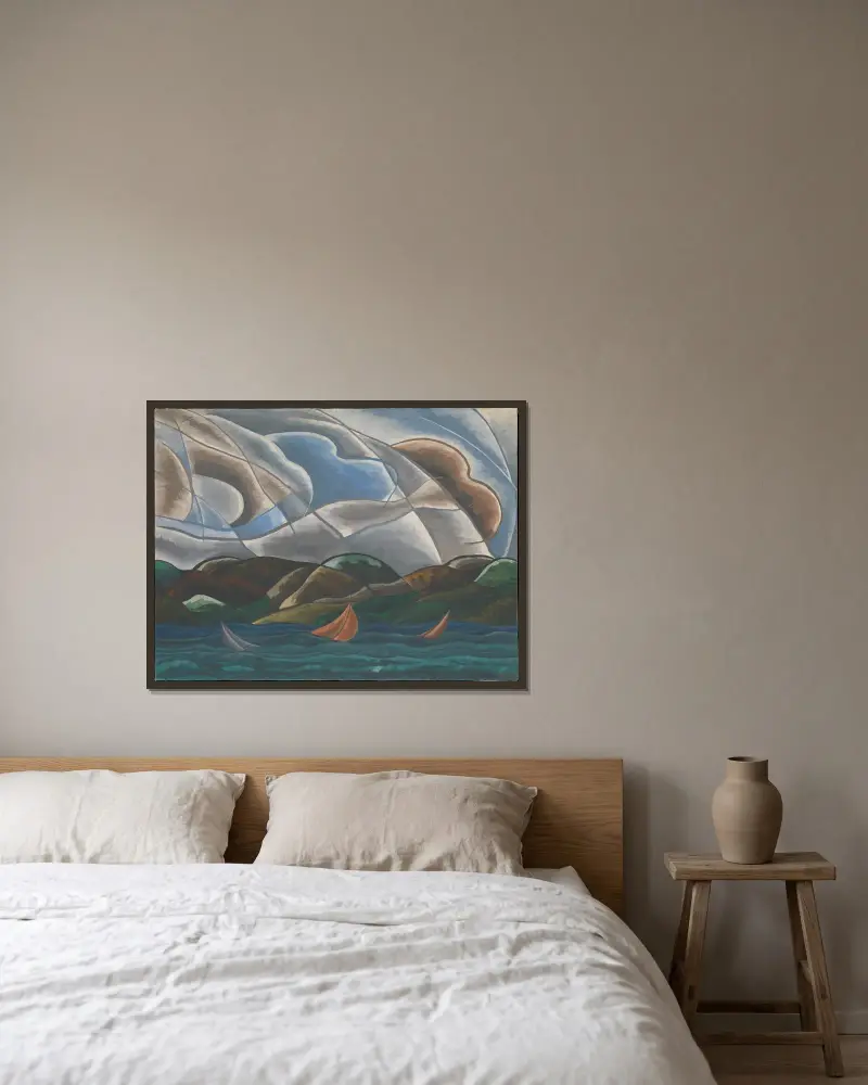 Oblaka a voda, Arthur Dove v rámu na stěně