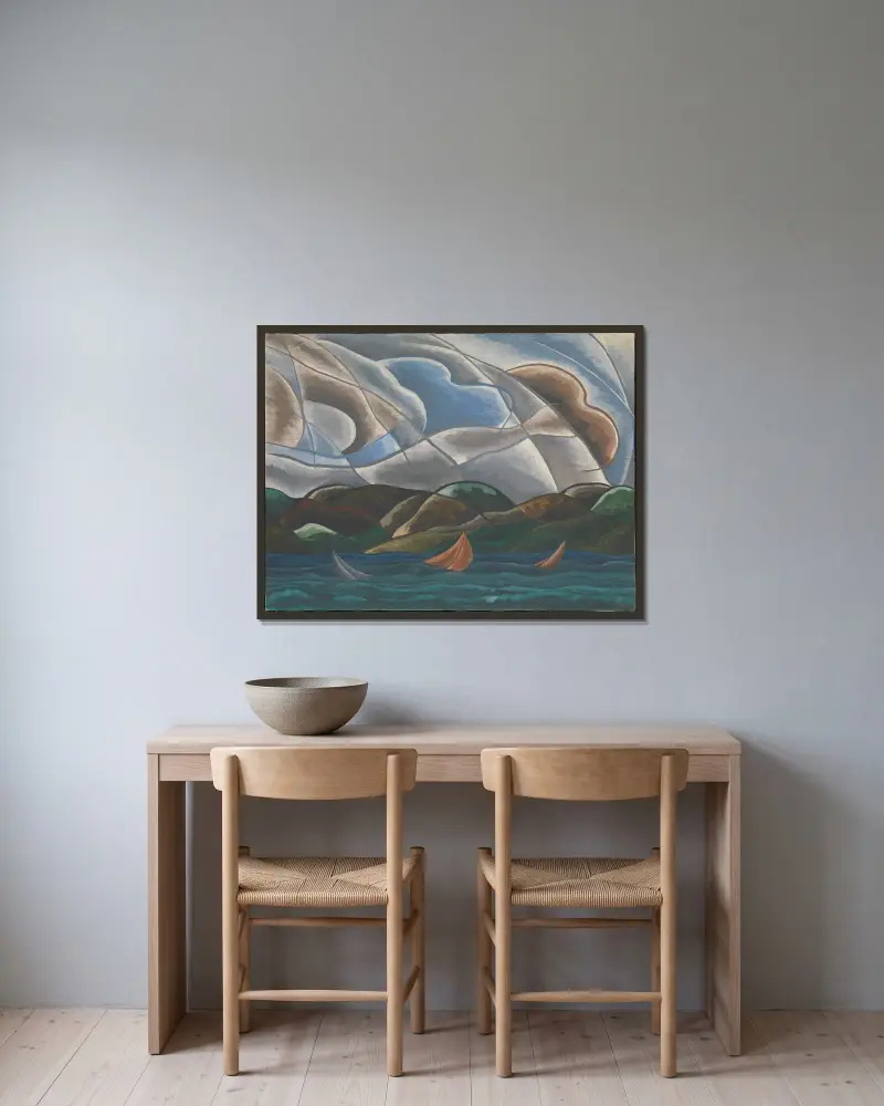 Oblaka a voda, Arthur Dove v rámu na stěně