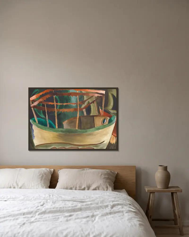 Rybářská loď, Arthur Dove v rámu na stěně