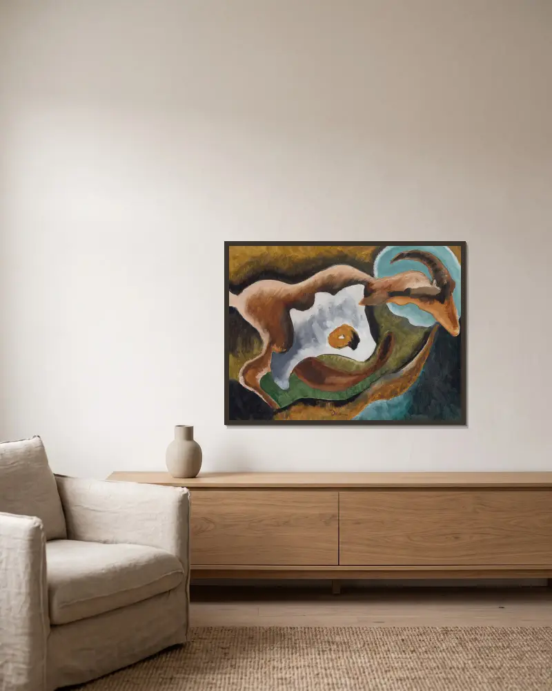 Koza, Arthur Dove w ramie na ścianie