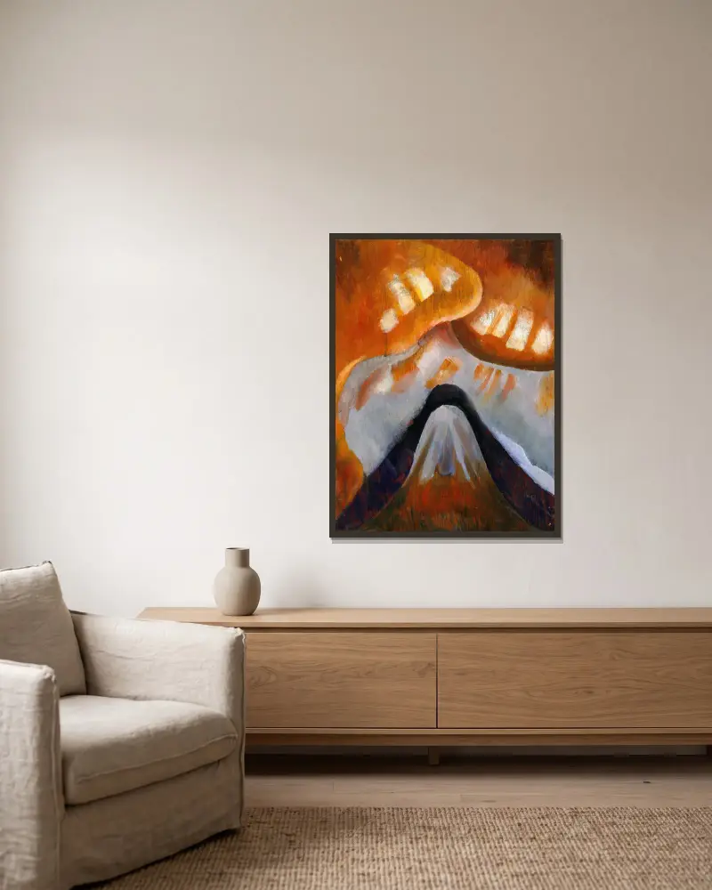 Góra i niebo, Arthur Dove w ramie na ścianie
