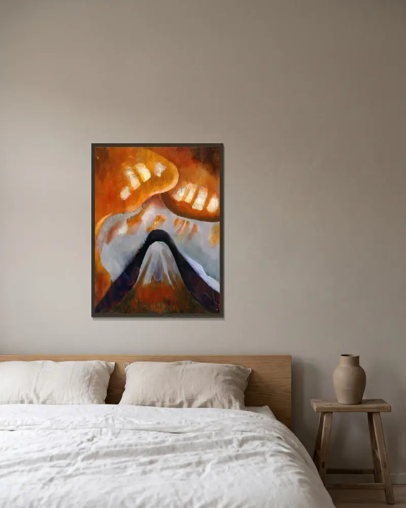 Góra i niebo, Arthur Dove w ramie na ścianie