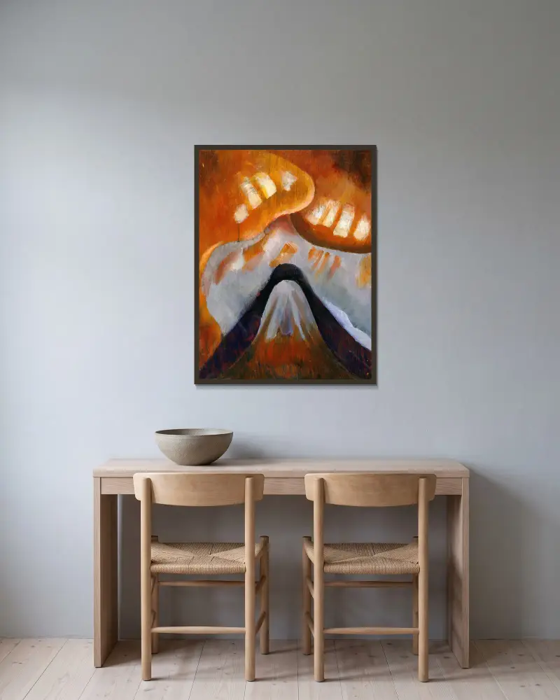 Góra i niebo, Arthur Dove w ramie na ścianie