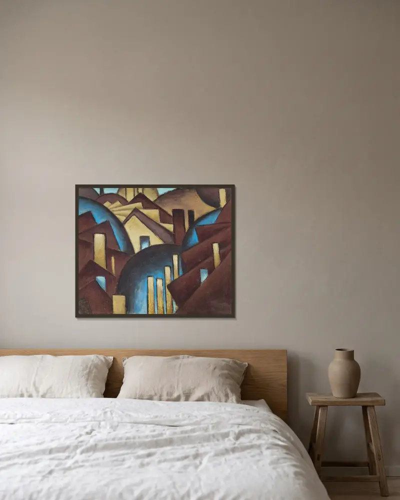 Nature Symbolized nr 1 (Tak) av Arthur Dove inramad på en vägg