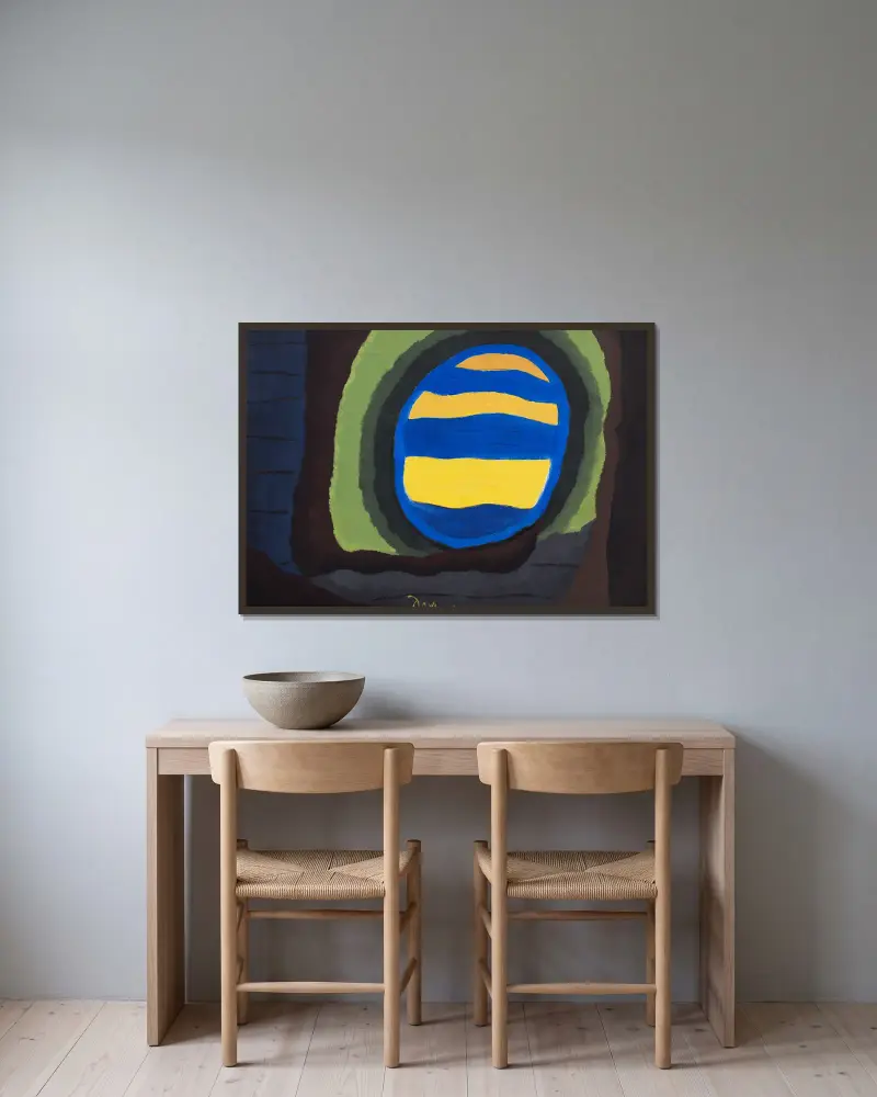 Oknem, Arthur Dove v rámu na stěně