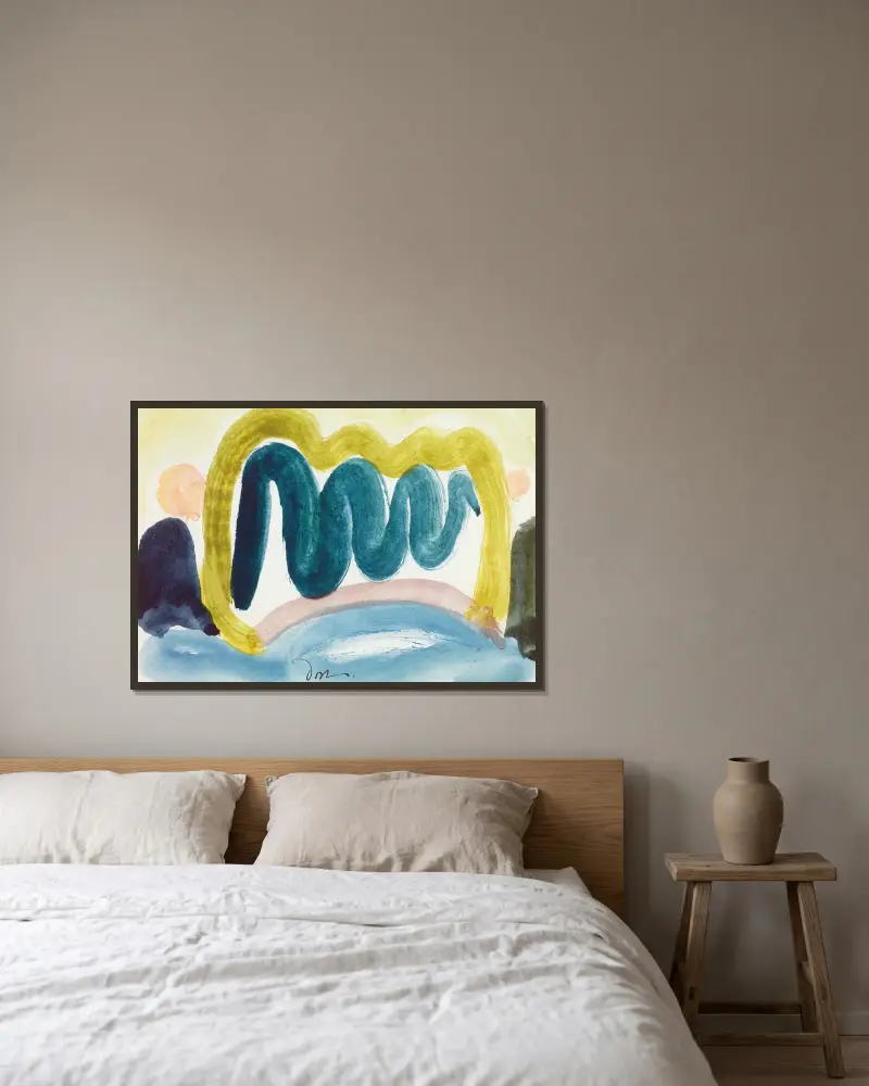 Staw w świetle słońca, Arthur Dove w ramie na ścianie