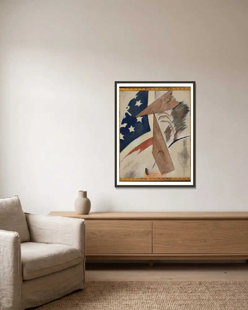 Portrait of Ralph Dusenberry av Arthur Dove inramad på en vägg