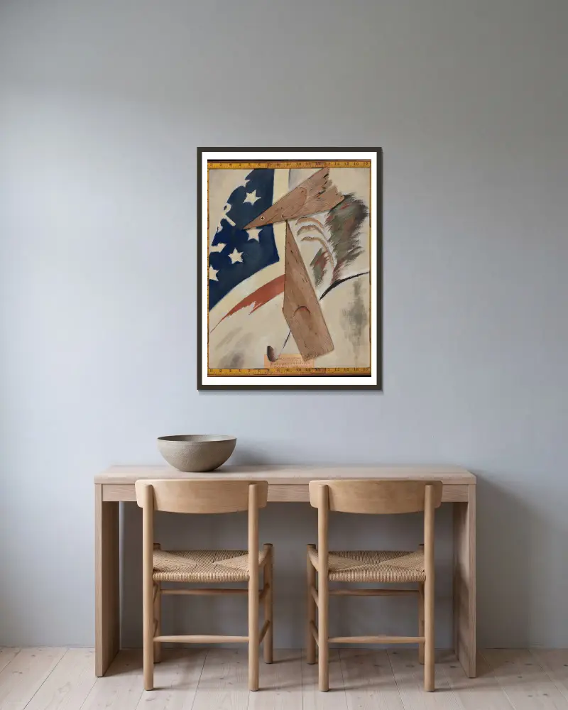 Portrait of Ralph Dusenberry av Arthur Dove inramad på en vägg