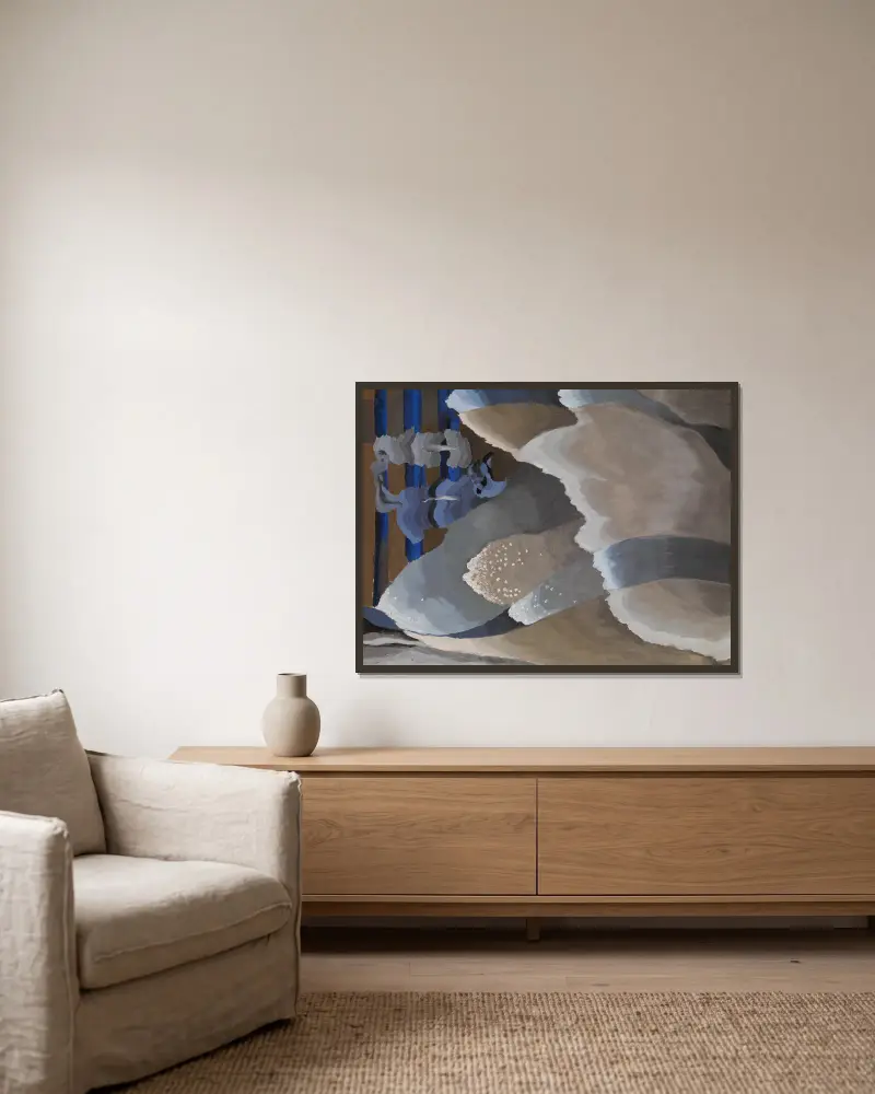 Reaching Waves von Arthur Dove gerahmt an einer Wand
