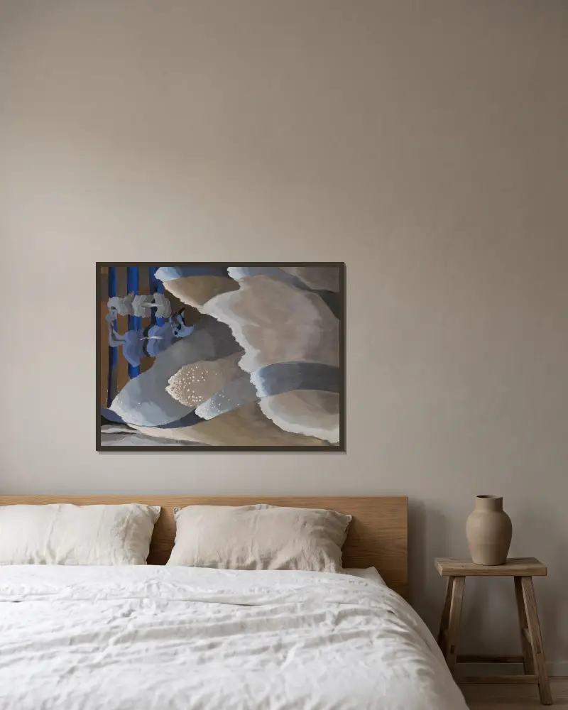 Reaching Waves von Arthur Dove gerahmt an einer Wand