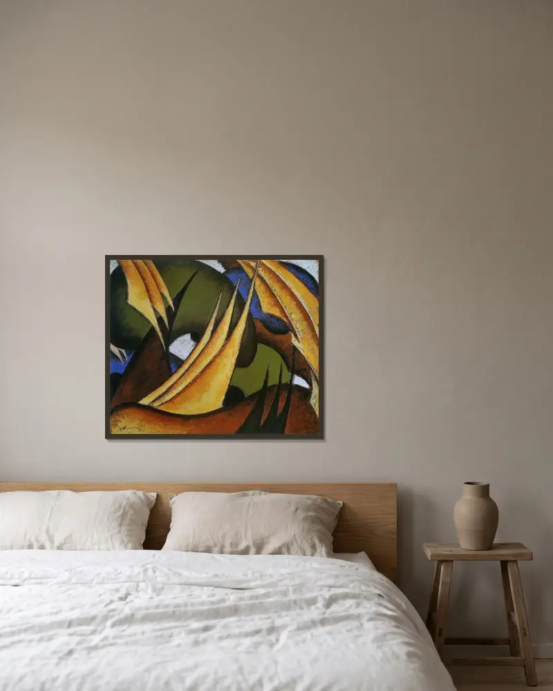 Segel von Arthur Dove gerahmt an einer Wand