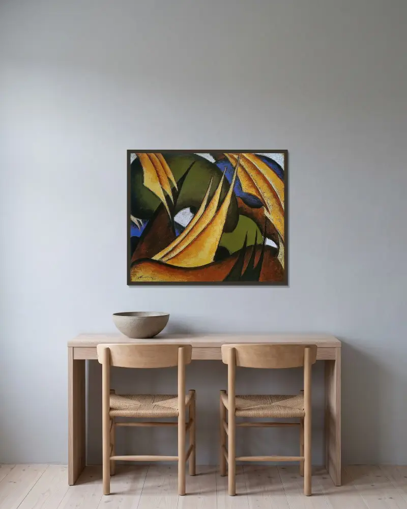 Segel von Arthur Dove gerahmt an einer Wand