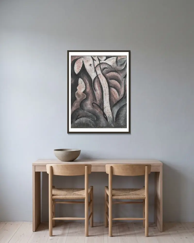 Sentimental Music von Arthur Dove gerahmt an einer Wand