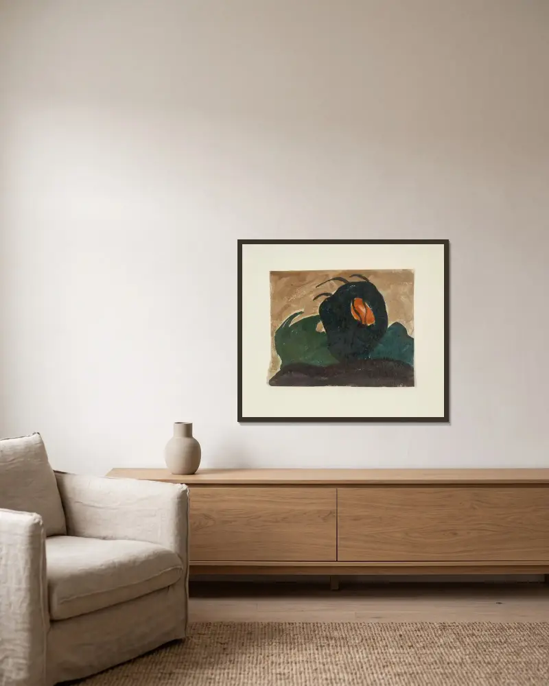 Sonne durch Baum I von Arthur Dove gerahmt an einer Wand