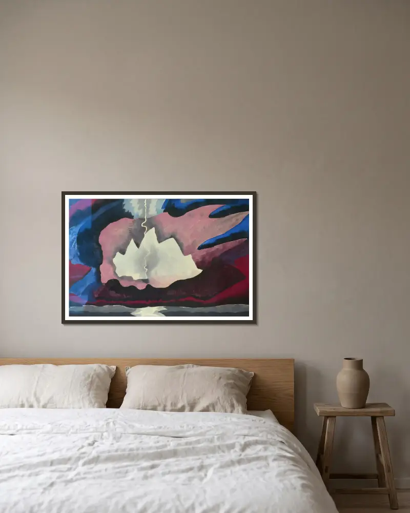 Gewitterregen von Arthur Dove gerahmt an einer Wand