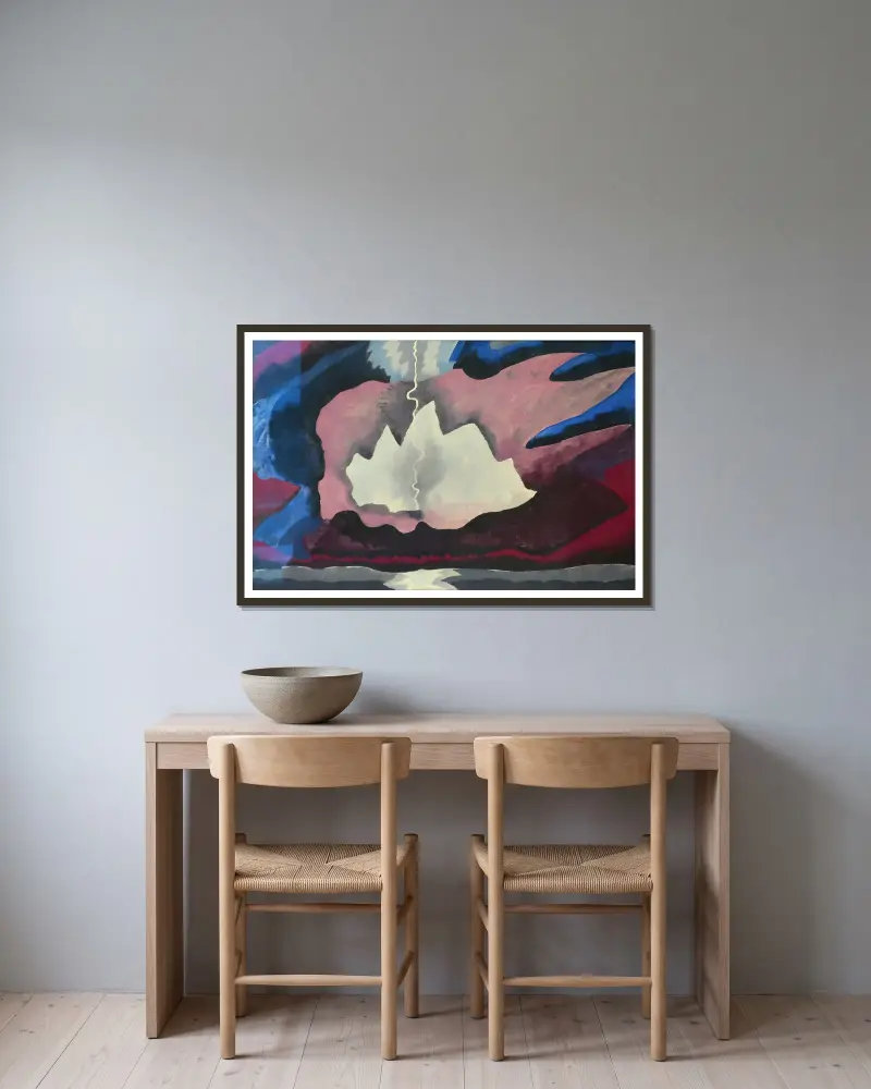 Gewitterregen von Arthur Dove gerahmt an einer Wand