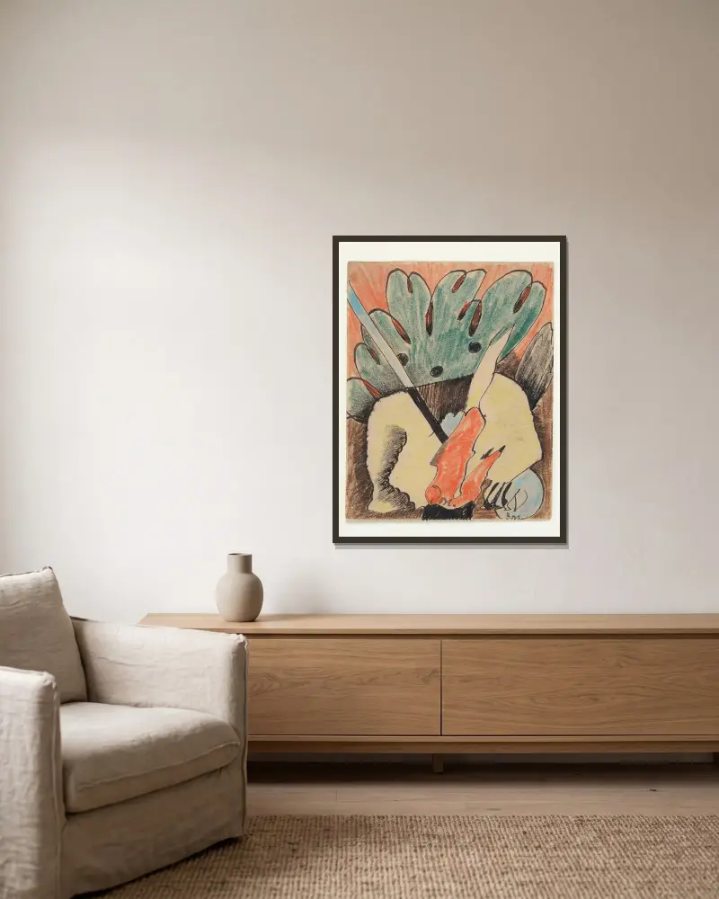 Bez názvu, 1927, Arthur Dove v rámu na stěně