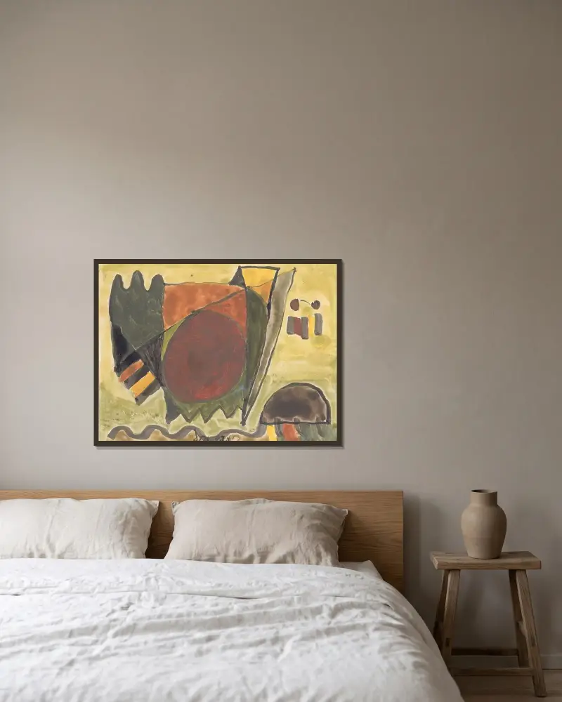 Untitled (Centerport) av Arthur Dove inramad på en vägg