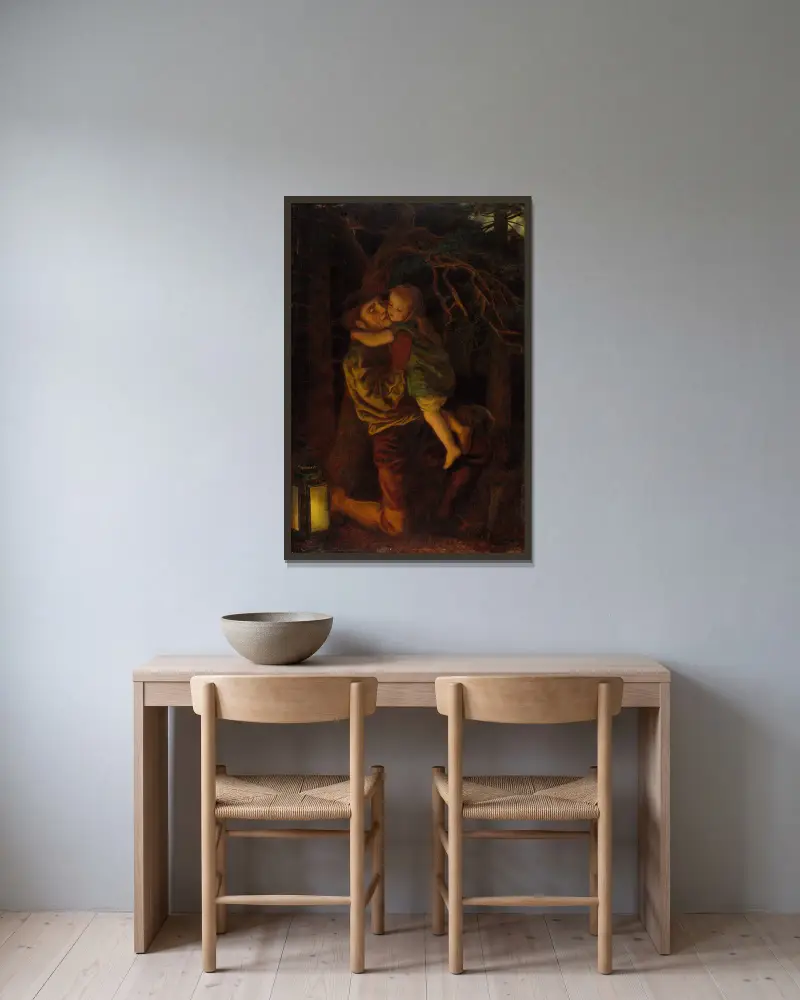 Ztracené dítě, Arthur Hughes v rámu na stěně
