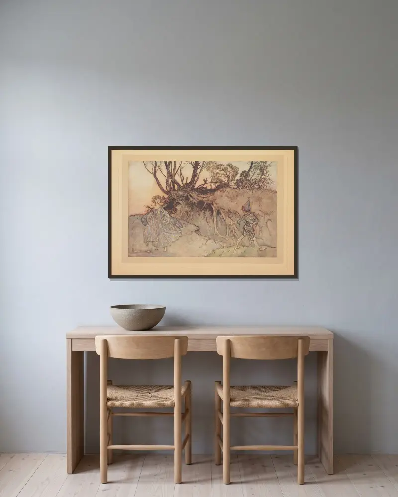 Eh bien, esprit! ou errez-vous ainsi av Arthur Rackham inramad på en vägg