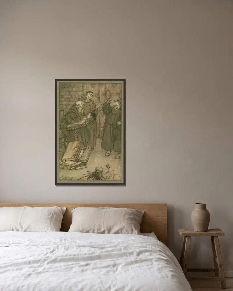If anyone lied, or if anyone swore. av Arthur Rackham inramad på en vägg