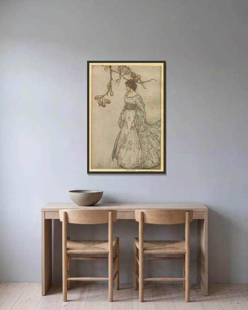 Looking very undancey indeed av Arthur Rackham inramad på en vägg