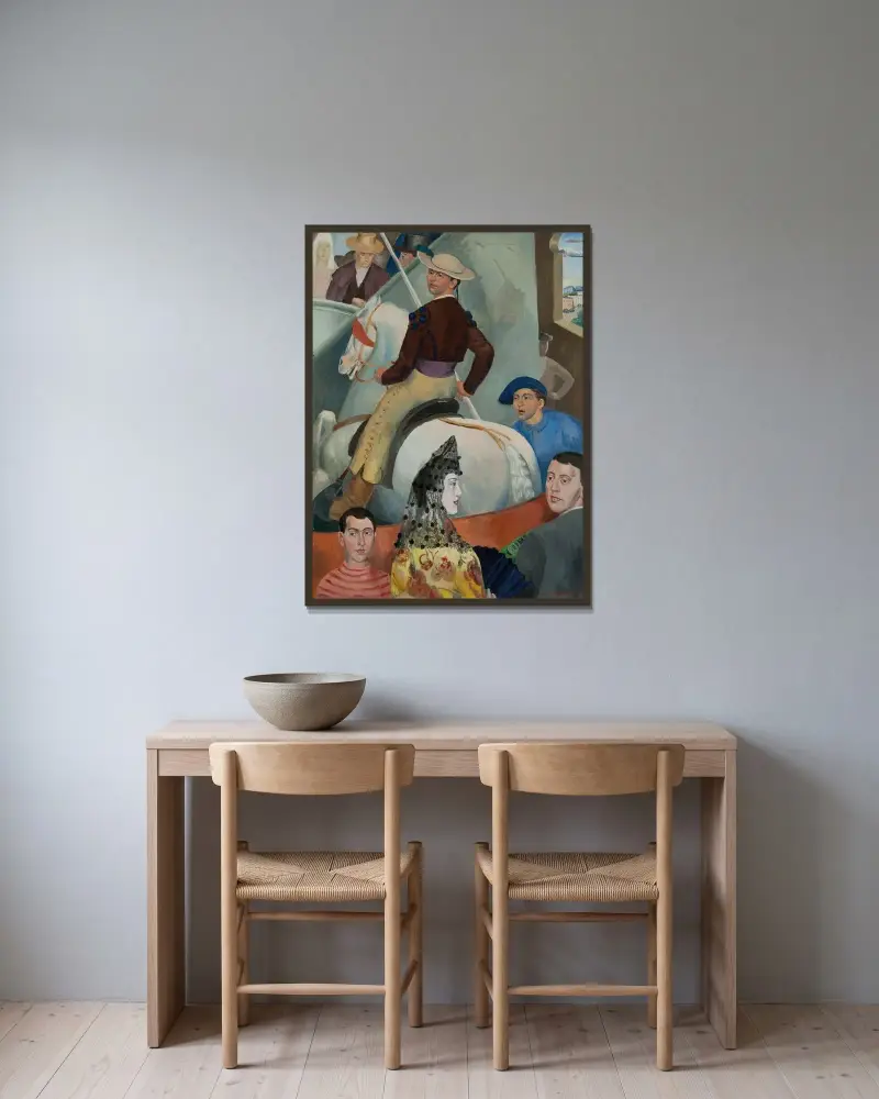 Picador av Arvid Fougstedt inramad på en vägg