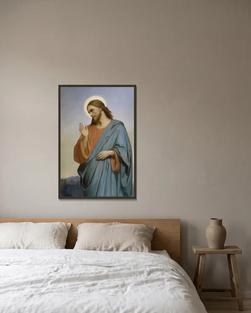 Kristus gråter över Jerusalem av Ary Scheffer inramad på en vägg