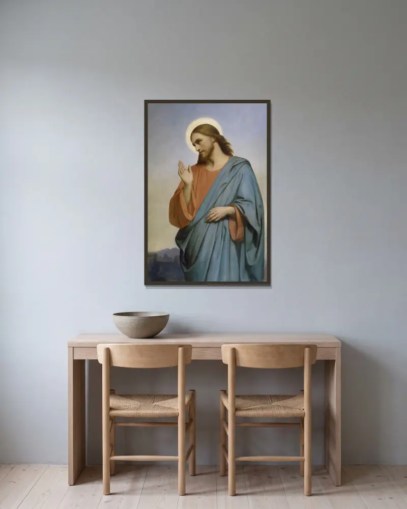 Kristus gråter över Jerusalem av Ary Scheffer inramad på en vägg