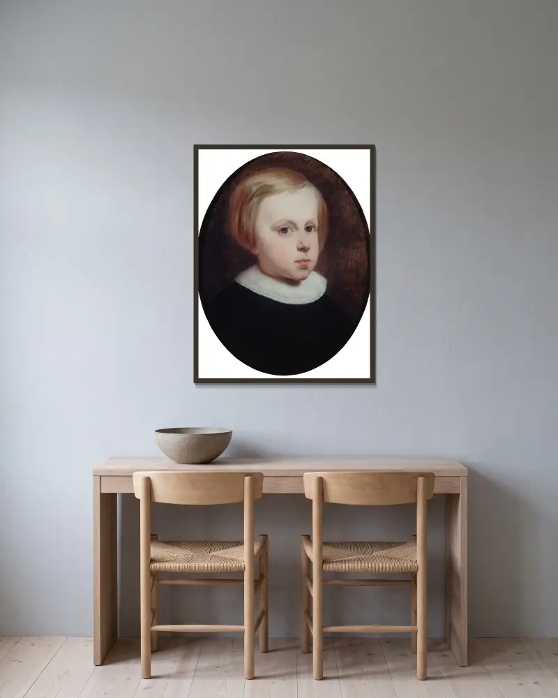 Dětský portrét, Ary Scheffer v rámu na stěně