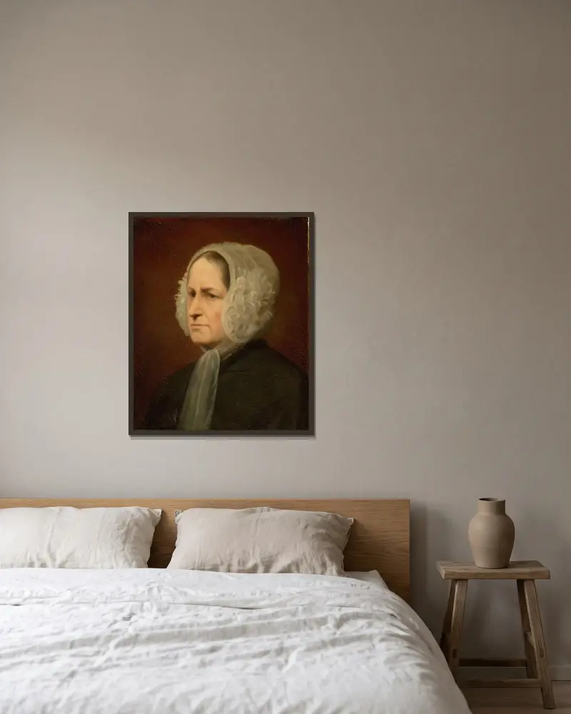 Porträtt av Róża Branicka av Ary Scheffer inramad på en vägg
