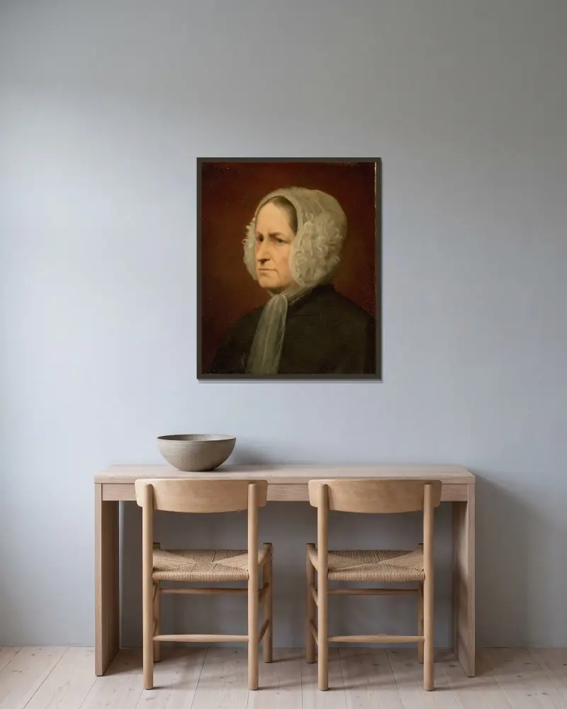 Porträtt av Róża Branicka av Ary Scheffer inramad på en vägg