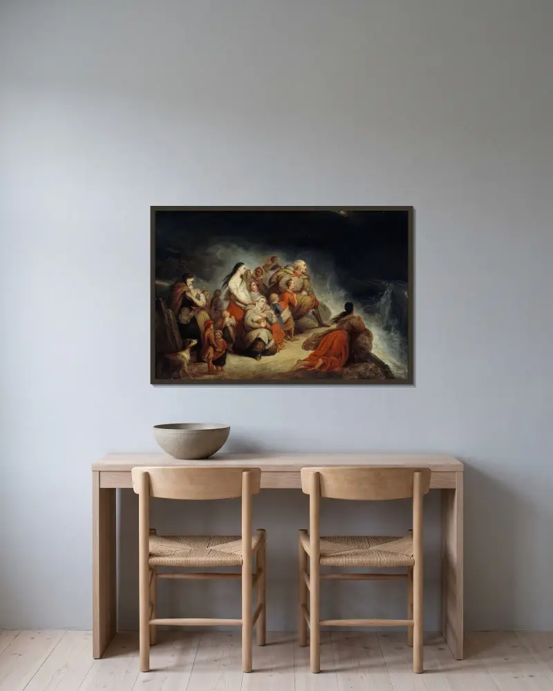 Sturm von Ary Scheffer gerahmt an einer Wand