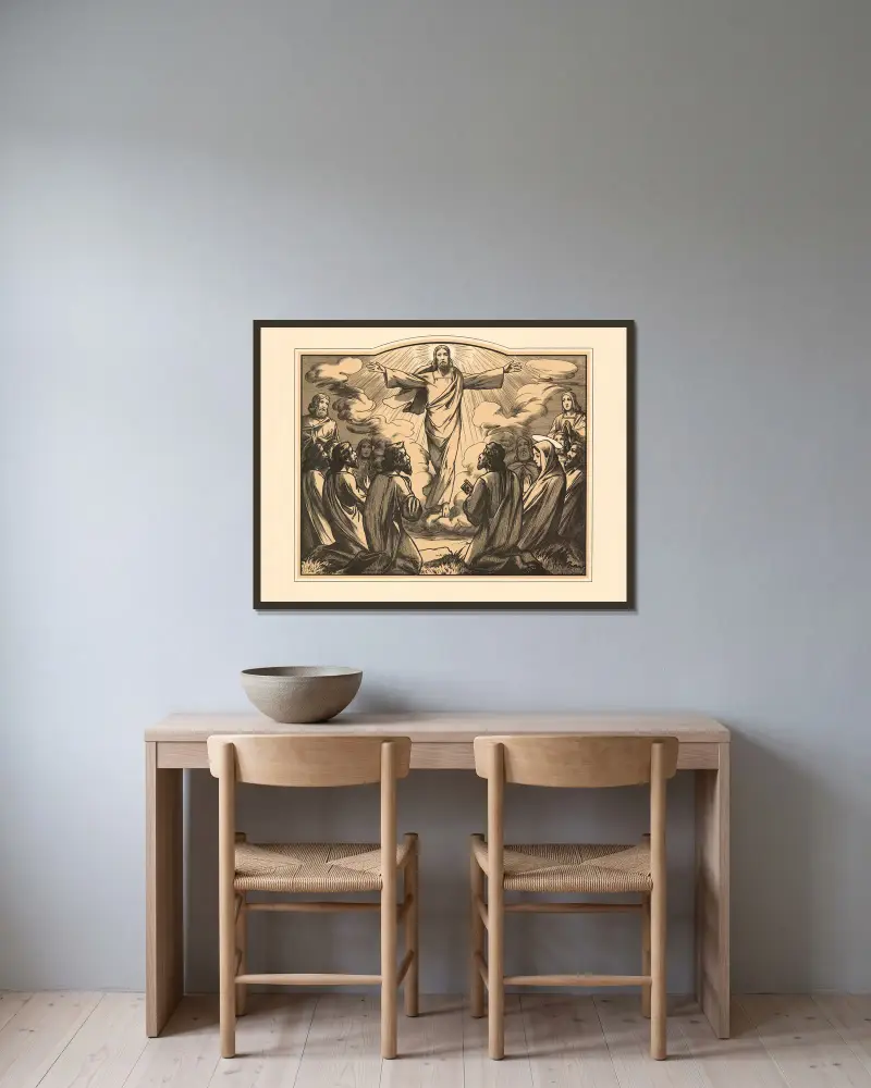 Nanebevstoupení, Aschendorff v rámu na stěně