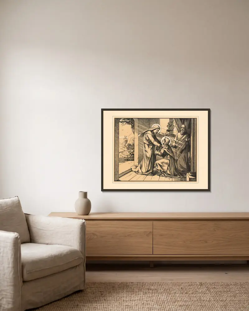 Maria und Elisabeth von Aschendorff gerahmt an einer Wand
