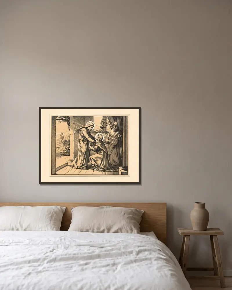 Maria und Elisabeth von Aschendorff gerahmt an einer Wand