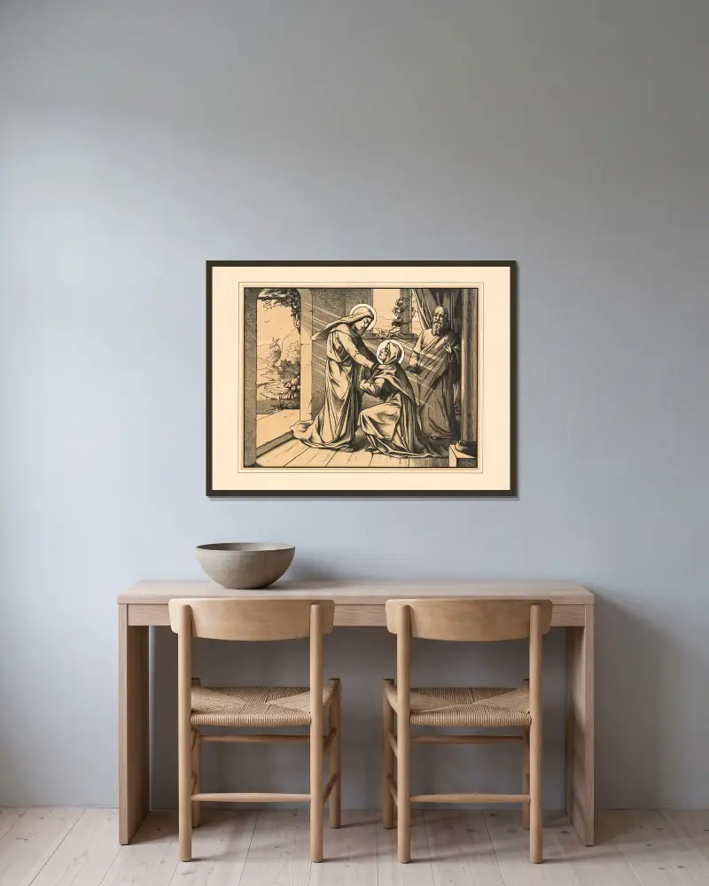 Maria und Elisabeth von Aschendorff gerahmt an einer Wand