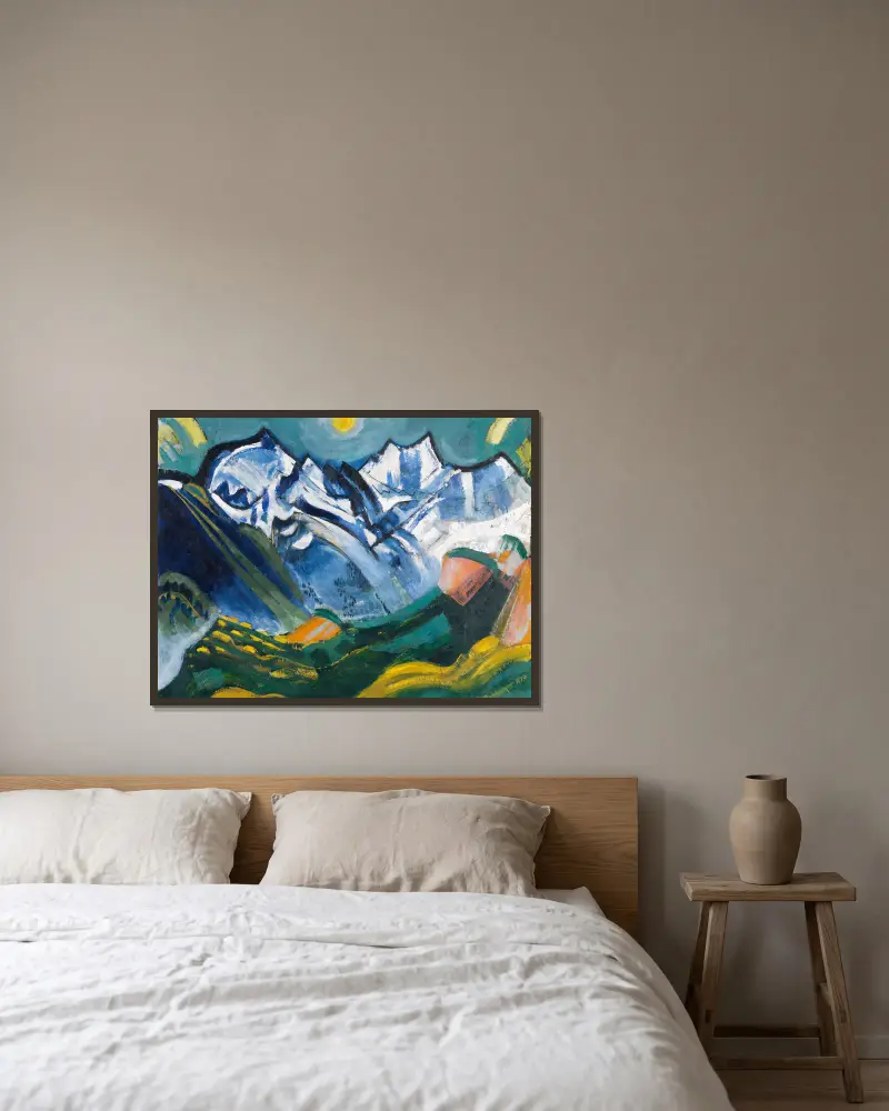 Hochgebirgslandschaft mit Scheerhorn av August Babberger inramad på en vägg