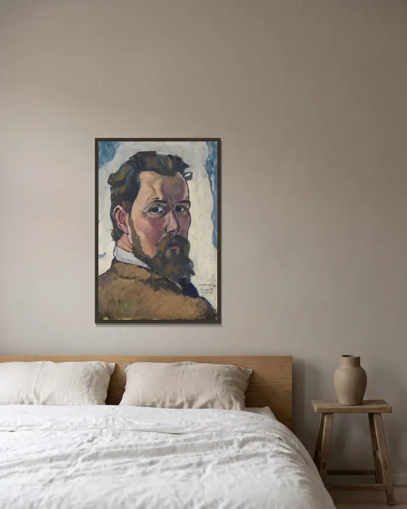 Autoportret, August Babberger w ramie na ścianie