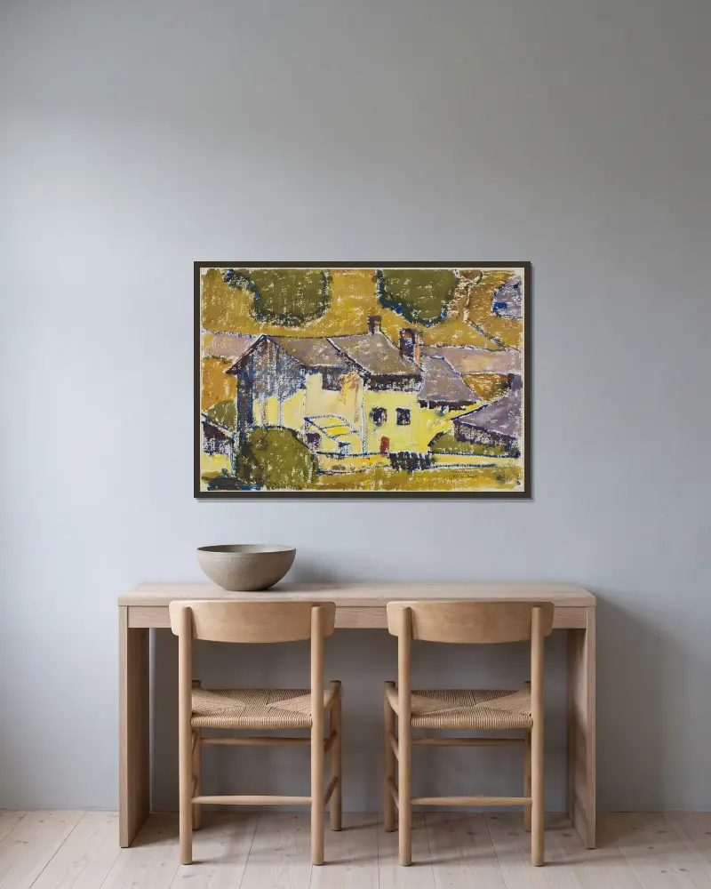 Stampa, Bergell av August Babberger inramad på en vägg