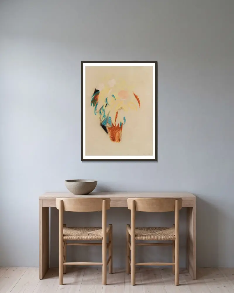 Květináč (velký), August Macke v rámu na stěně