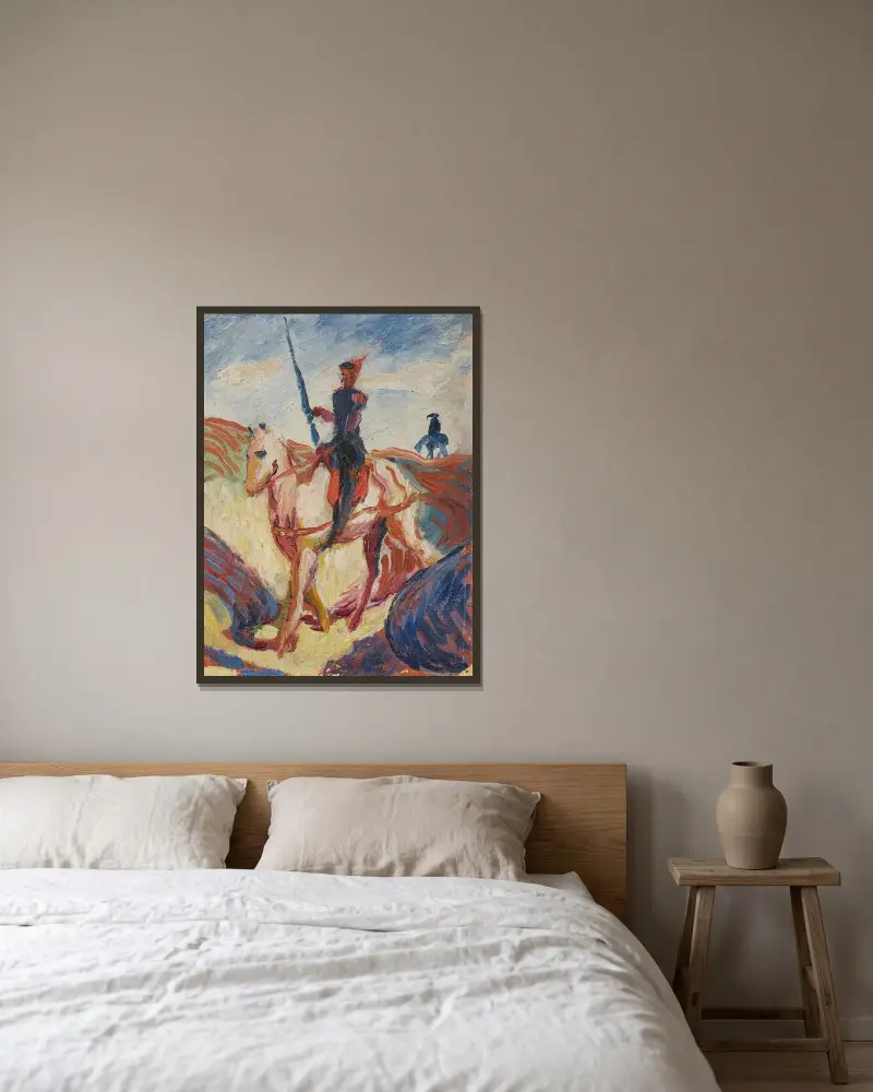 Don Quijote von August Macke gerahmt an einer Wand