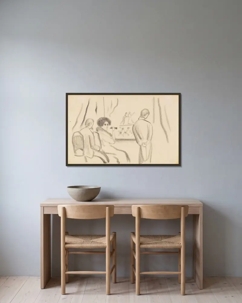 V lóži, August Macke v rámu na stěně