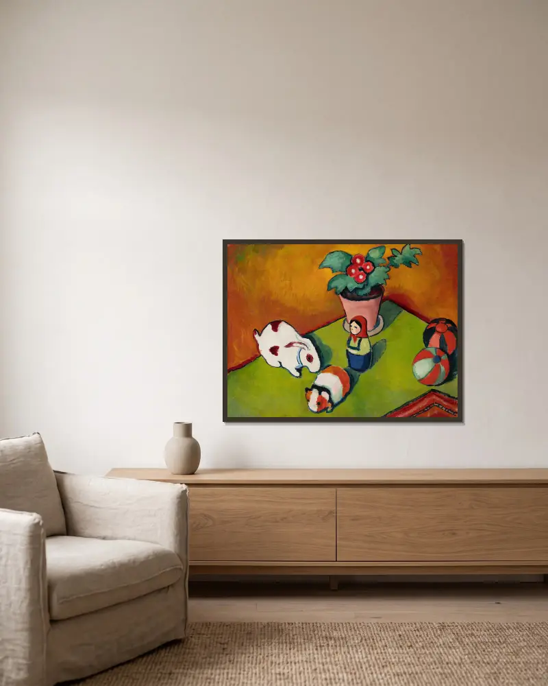 Zabawki małego Waltera, August Macke w ramie na ścianie