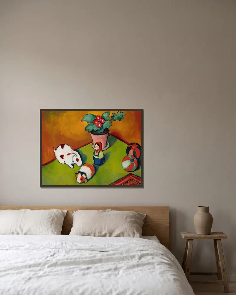 Zabawki małego Waltera, August Macke w ramie na ścianie