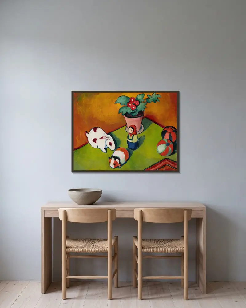 Zabawki małego Waltera, August Macke w ramie na ścianie